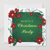 ポインセティアメリークリスマスパーティー 招待状 (正面)