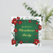 ポインセティアメリークリスマスパーティー 招待状 (スタンド正面)