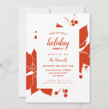 ポインセティアレッドグラフィックホリデーパーティー