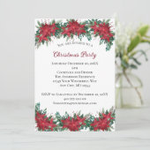 ポインセティアレッドグリーンホリデークリスマスパーティー 招待状 (スタンド正面)