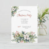 ポインセティアレッドベリーズクリスマスホリデーパーティー 招待状 (スタンド正面)