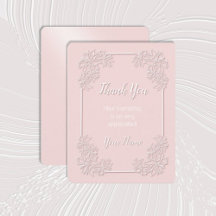 ポインセティアレースピンク赤面サンキューカード