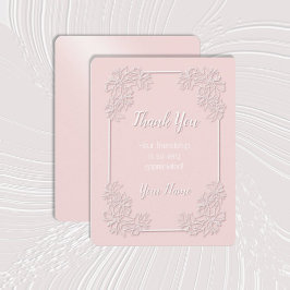 ポインセティアレースピンク赤面サンキューカード サンキューカード