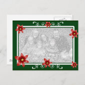 ポインセティア旋回フレーム ポストカード (正面/裏面)