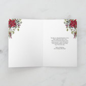 ポインセティア、ヒイリー、パイン・クリスマスの娘 シーズンカード (内部)