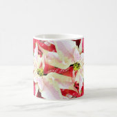 ポインセティ赤と白アホリデイ コーヒーマグカップ (中央)