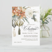 ポインセテエレガントィアとオーナメントクリスマスパーティー 招待状 (スタンド正面)