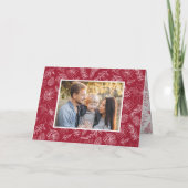 ポインセテエレガントィアとピネコーンクランベリーの写真 シーズンカード (裏面)