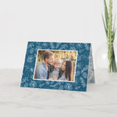 ポインセテエレガントィアとピネコーンブルー2枚の写真 シーズンカード (裏面)