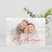 ポインセテエレガントィアのスクリプト |クリスマスフルフォト シーズンカード (スタンド正面)