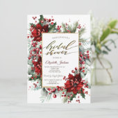 ポインセテエレガントィアウィンターブライダルシャワー 招待状 (スタンド正面)