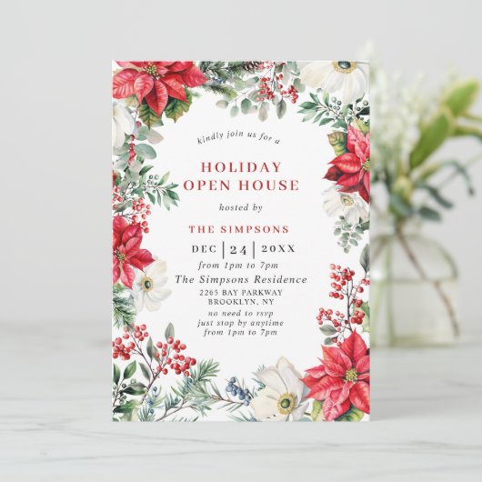 ポインセテエレガントィアオープンハウスクリスマスパーティー 招待状 (スタンド正面)