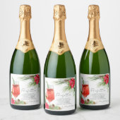 ポインセテエレガントィアカクテルレシピシャンパーニュ スパークリングワインラベル (ボトル)