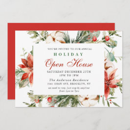 ポインセテエレガントィアクリスマスホリデーオープンハウス 招待状