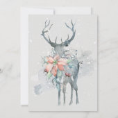 ポインセテエレガントィアクリスマスホリデーディナー 招待状 (裏面)