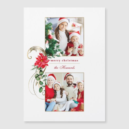 ポインセテエレガントィアス&金ゴールドスクロール2写真 (正面)