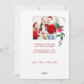 ポインセテエレガントィアス&金ゴールドスクロール2写真 シーズンカード (裏面)