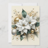 ポインセテエレガントィアホリデーパーティー招待状 招待状 (裏面)