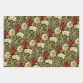 ポインセテエレガントィアヴィンテージクリスマス ラッピングペーパーシート (正面2)