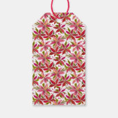 ポインセテパーソナライズされたィアハッピーホリデーギフトラベル ギフトタグ (裏面)