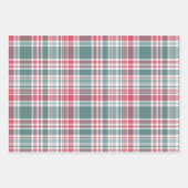 ポインセテモダンィアバッファローチェック+プレイド ラッピングペーパーシート (正面2)