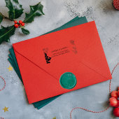 ポインセテモダンィア&グリーンリー |クリスマス セルフインキングスタンプ