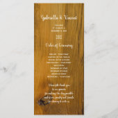 ポインセテ素朴ィアとプレイド冬の結婚式プログラム プログラム (裏面)