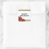 ポインセテ素朴ィアホリデイ スクエアシール (バッグ)