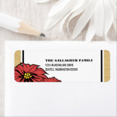 ポインセテ素朴ィアホリデイ ラベル (インサイチュ)