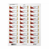 ポインセテ素朴ィアホリデイ ラベル (フルシート)