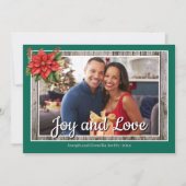 ポインセテ素朴ィア木材グリーンファミリーの写真 シーズンカード (正面)