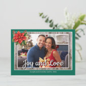 ポインセテ素朴ィア木材グリーンファミリーの写真 シーズンカード (スタンド正面)