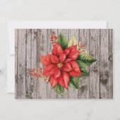 ポインセテ素朴ィア木材グリーンファミリーの写真 シーズンカード (裏面)