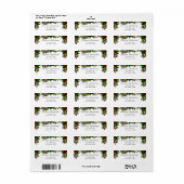 ポインセテ縁どィアクリスマス差出人住所ラベル ラベル (フルシート)