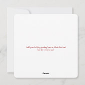 ポインセテ縁どィアラウンドホリデーカード シーズンカード (裏面)