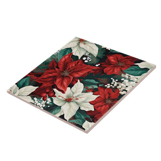 ポインセテ赤と白ィアス タイル (側面)