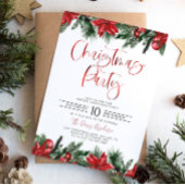 ポインセモダンッタクリスマスパーティの招待状 招待状