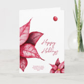 ポインセモダンッティアフォードクリスマスホリデーカード カード (正面)