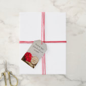 ポインセ素朴ティア冬季ウェディングメッセージカード ギフトタグ (より糸付き)