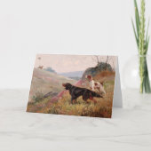 ポインタとセッターを持つ横向き | ユージーンプティ カード (正面)