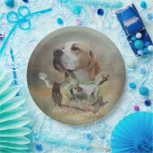 ポインタを持つキジの狩り，アート ペーパープレート (パーティー)