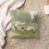 ポインタを持つキジ狩り クッション (ブランケット)