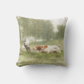 ポインタを持つキジ狩り クッション (正面)