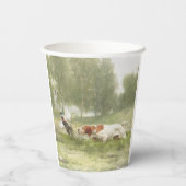 ポインタを持つキジ狩り 紙コップ (裏面)