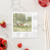 ポインタを持つキジ狩り 縁ありカクテルナプキン (インサイチュ)