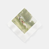 ポインタを持つキジ狩り 縁ありカクテルナプキン (角)