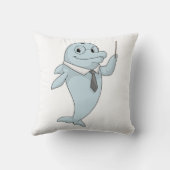 ポインタを持つ先生としてのイルカ クッション (裏面)