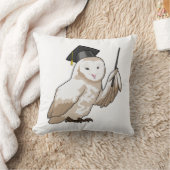 ポインタを持つ先生としてのフクロウ クッション (ブランケット)