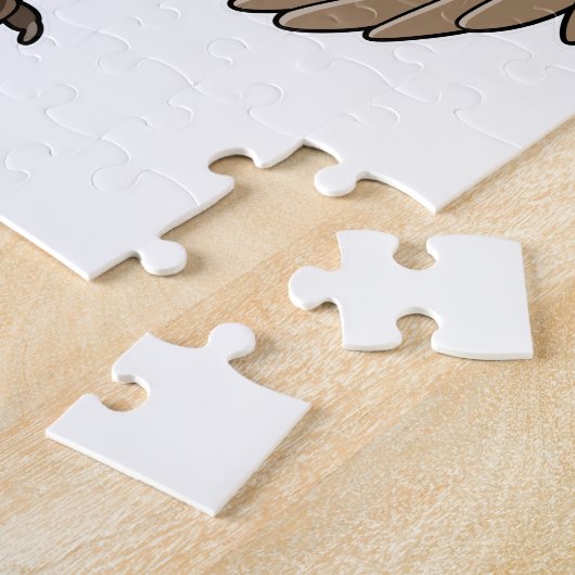 ポインタを持つ先生としてのフクロウ ジグソーパズル (側面)