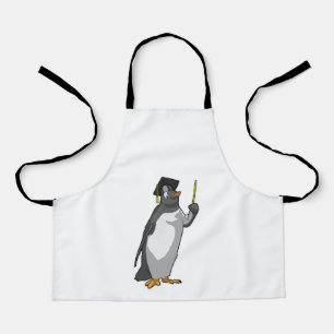 ポインタを持つ先生としてのペンギン エプロン